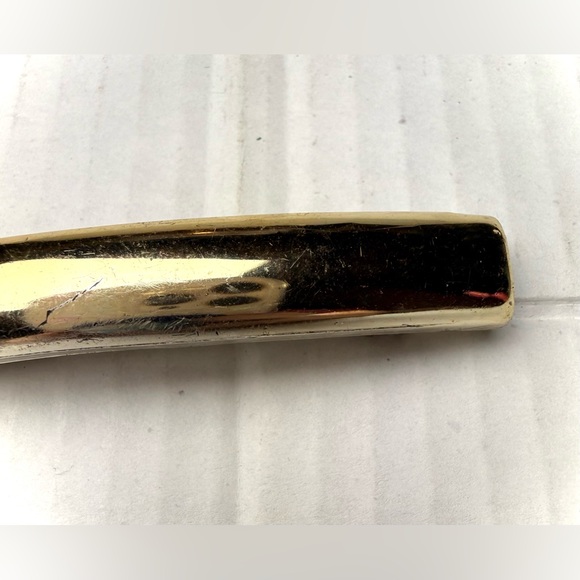 Vintage Gold Tone Hair Barrette Metal Clip Women Accessory Rectangle Taiwan - Picture 3 of 7